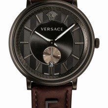 Versace Herren Armbanduhr Schweizer Uhr V CIRCLE Lederarmband braun VBQ04 0017 Versace Herren Armbanduhr Schweizer Uhr V CIRCLE Lederarmband braun VBQ04 0017