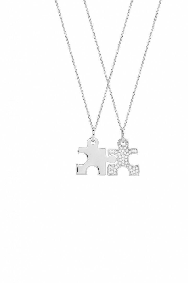 Damen-Anhänger Puzzle 925 Sterling Silber rhodiniert Zirkonia XS3526 Damen-Anhänger Puzzle 925 Sterling Silber rhodiniert Zirkonia XS3526
