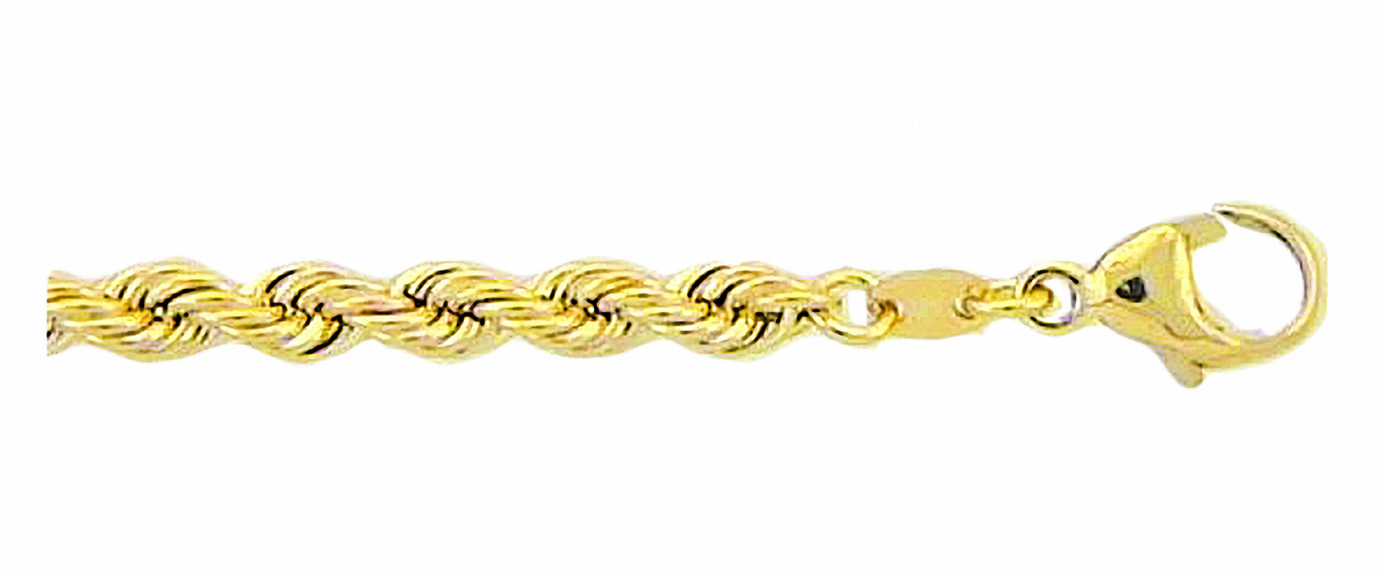 Damen 585 Gold Kordel Armband 18,5 cm Ø 3,8 mm – Bild 2