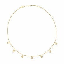 Halskette 925 Silber vergoldet Mondphasen Zirkonia 41185109966942 Halskette 925 Silber vergoldet Mondphasen Zirkonia 41185109966942