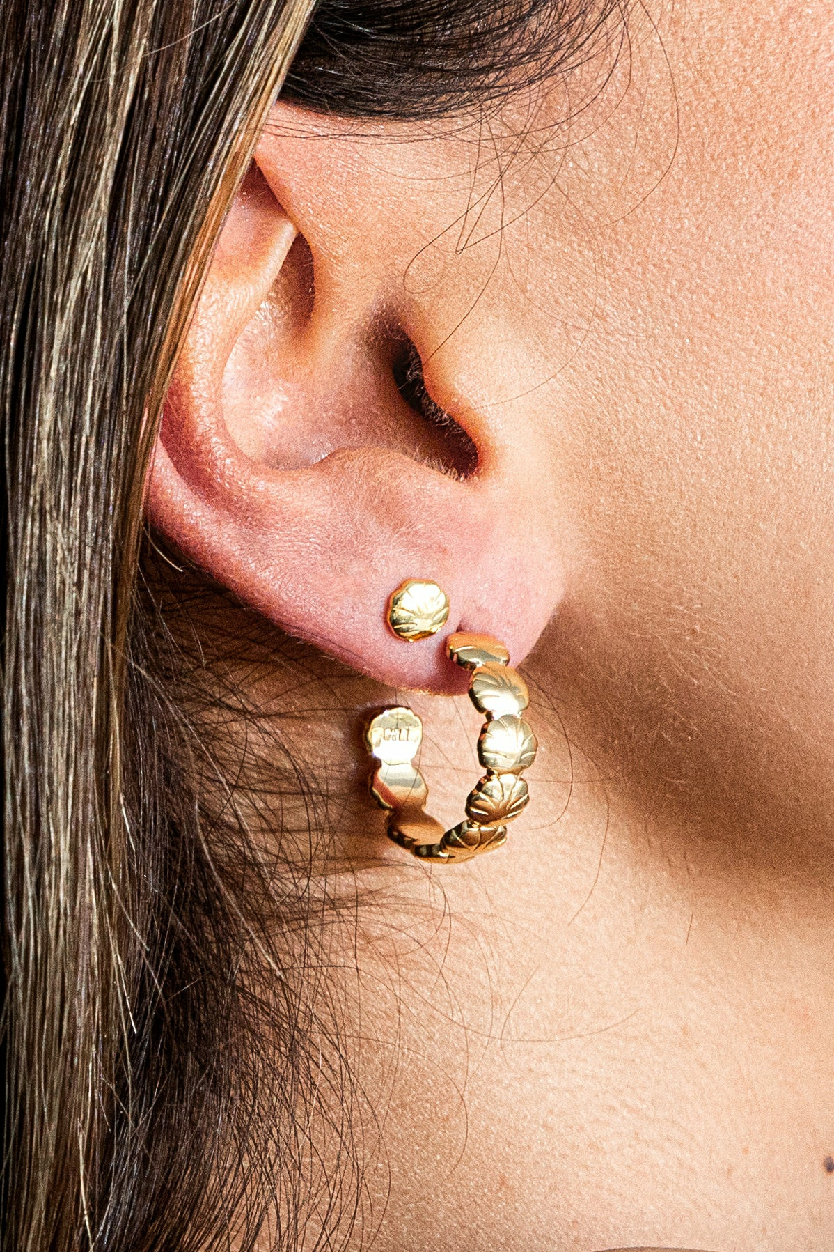 Creole 925 Sterling Silber gelb vergoldet Muschel 41185149780062 Creole 925 Sterling Silber gelb vergoldet Muschel 41185149780062