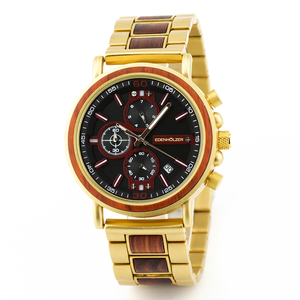 Edenhölzer Holzuhr Herren Armbanduhr Boracay ED091-004 – Bild 2