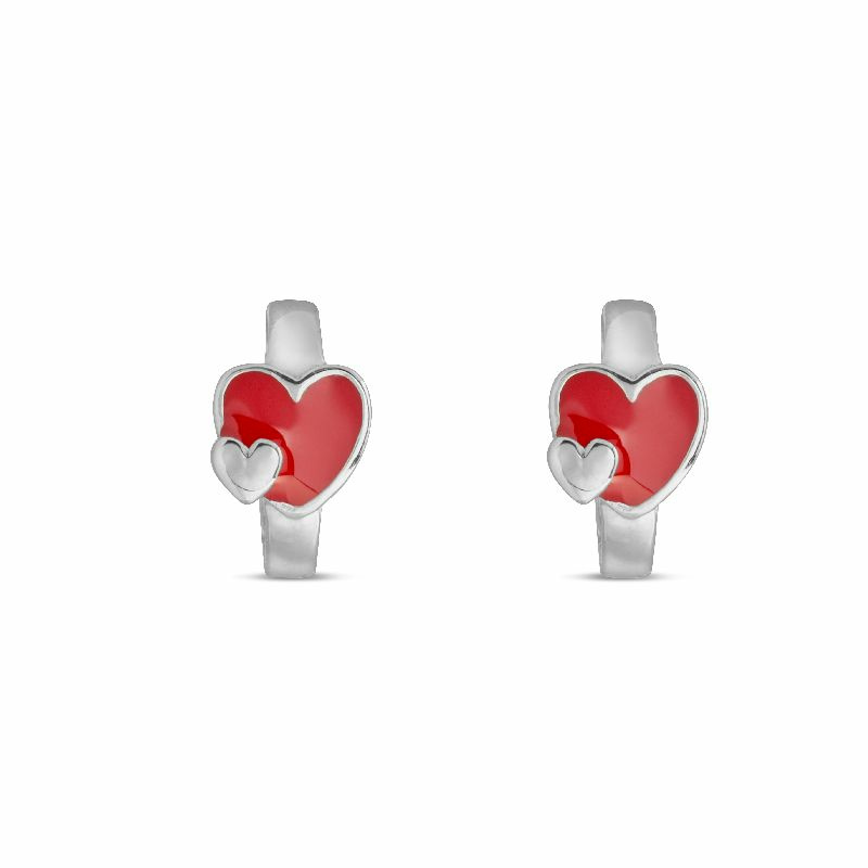 SK Basics Damen Creolen Herzen Silber 5.1091.R – Bild 2