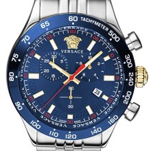 Versace Herren Chronograph Hellenyium VE2U01024 Blau Silber Versace Herren Chronograph Hellenyium VE2U01024 Blau Silber