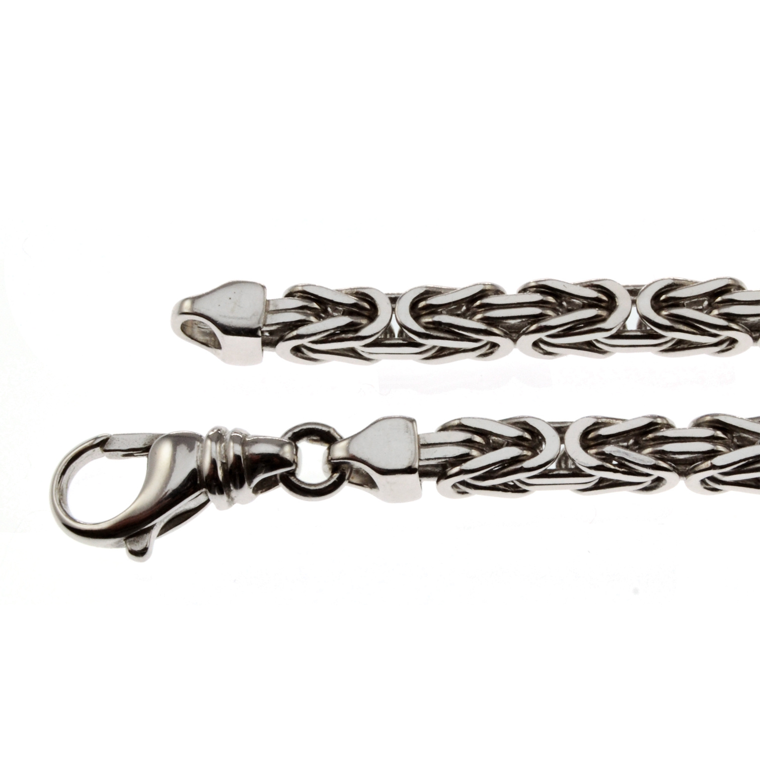 3mm Königskette 70cm - 750 Gold Weißgold – Bild 3