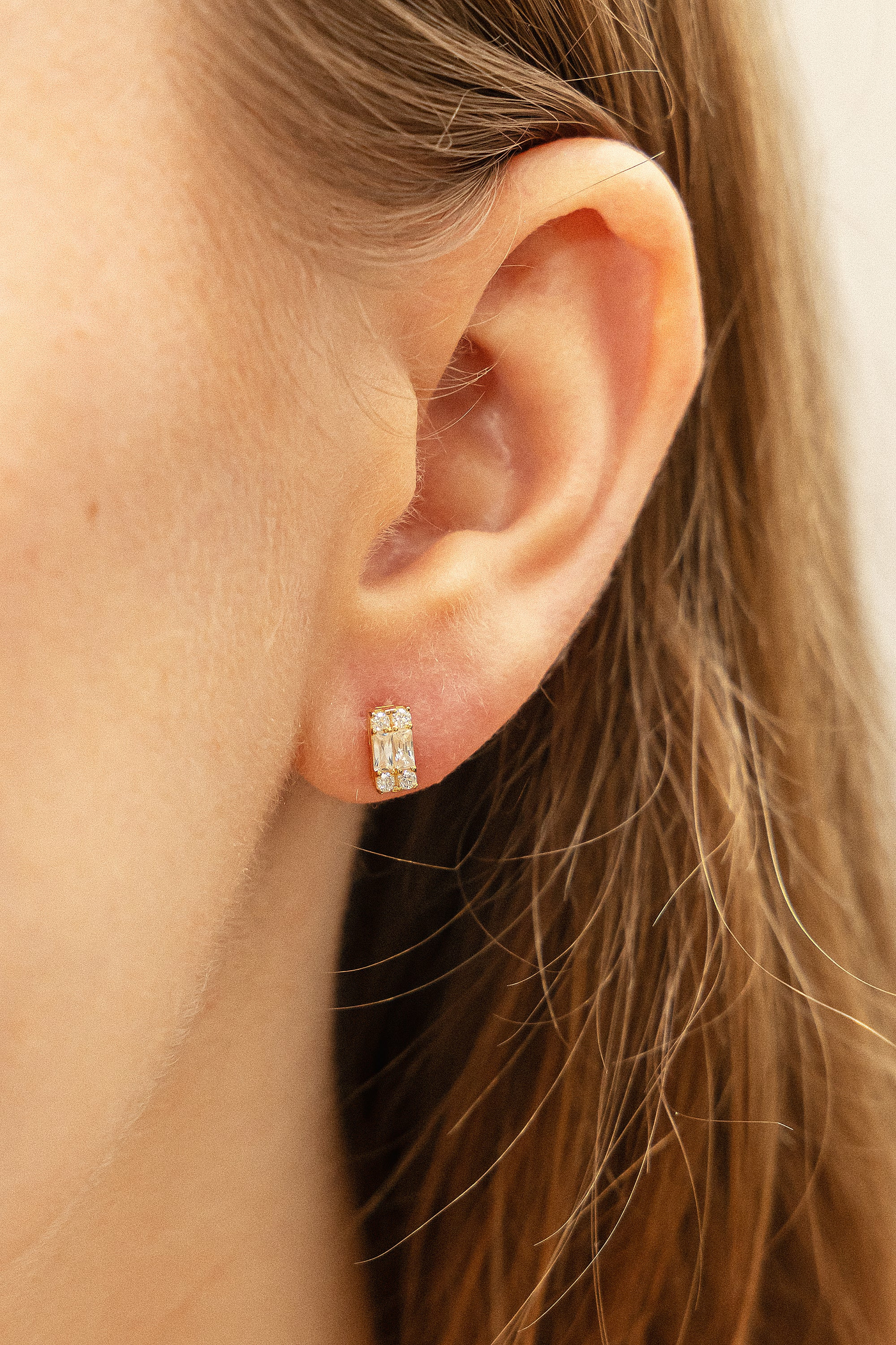 Ohrstecker 925 Sterling Silber gelb vergoldet Zirkonia 41185086898270 Ohrstecker 925 Sterling Silber gelb vergoldet Zirkonia 41185086898270