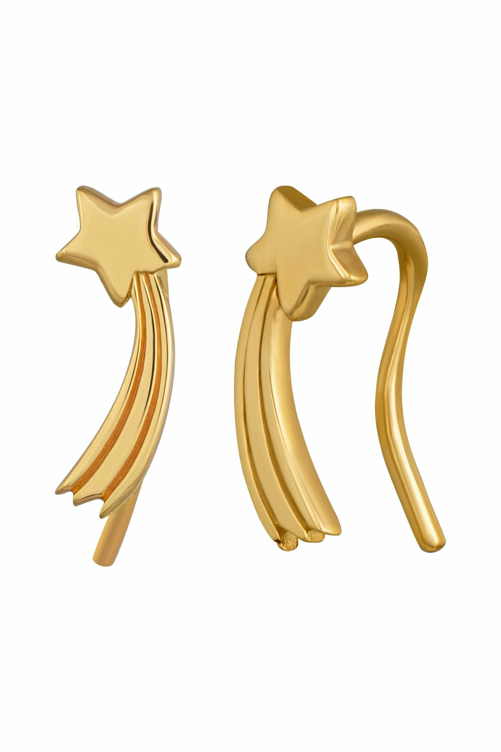 Ohrklemmen 925 Silber vergoldet Sternschnuppe 41184551534686 – Bild 2