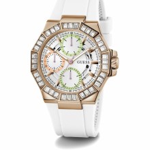 Guess Damen Armbanduhr SELENE Multifunktion weiß, roségold 39 mm GW0695L3 Guess Damen Armbanduhr SELENE Multifunktion weiß, roségold 39 mm GW0695L3