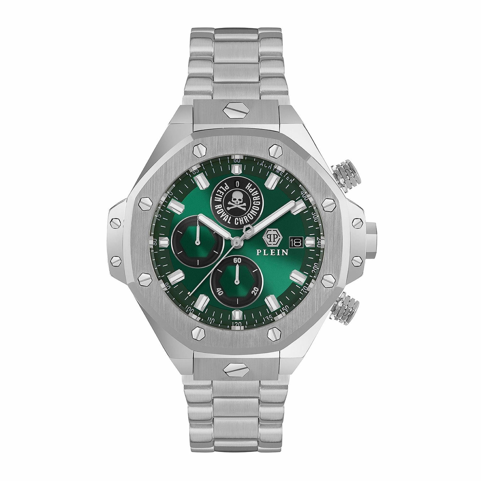 Philipp Plein Uhr Herren Plein Chrono Royal Grün/Silber PWLFA0425 Philipp Plein Uhr Herren Plein Chrono Royal Grün/Silber PWLFA0425