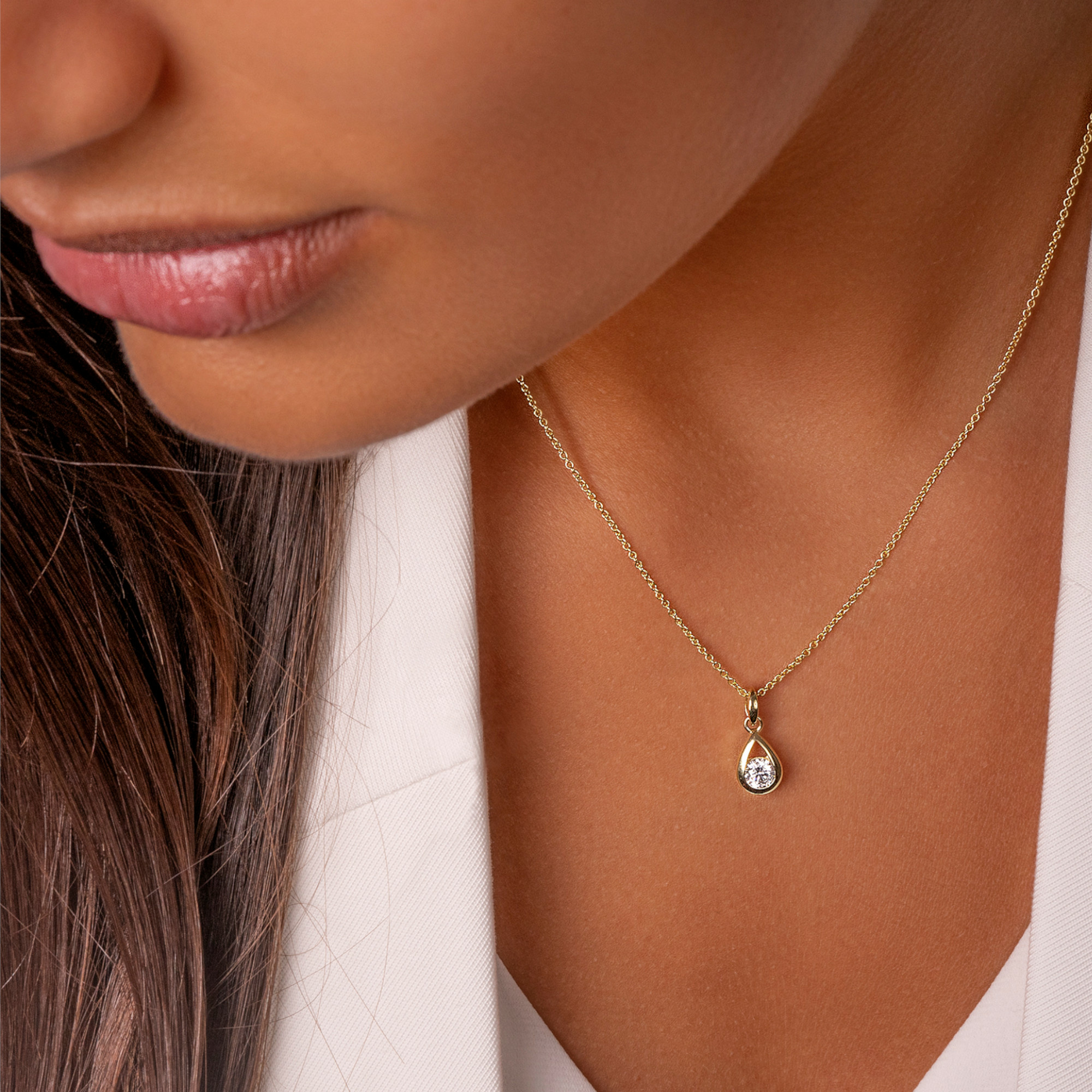 Zirkonia Anhänger aus 333 Gelbgold – Bild 2