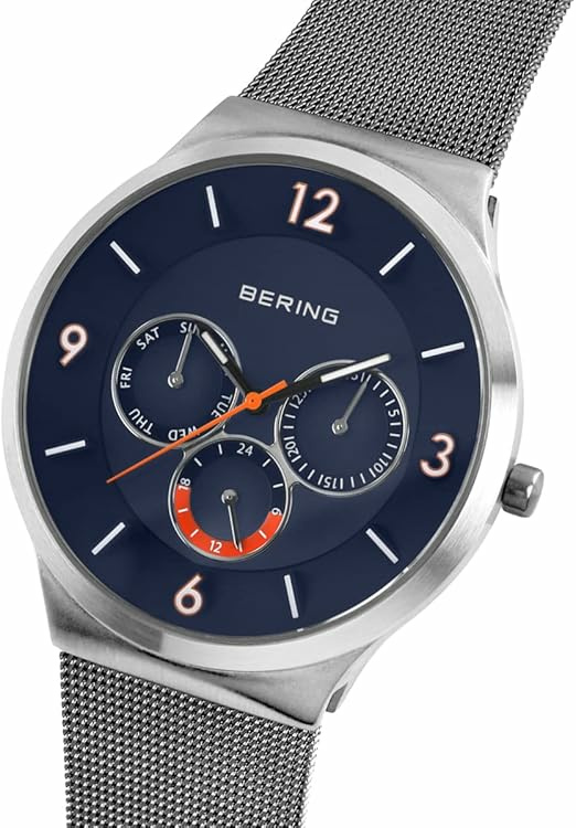Bering Herren Armbanduhr Classic 41 mm Armband Milanaise silber 33441-007 – Bild 3