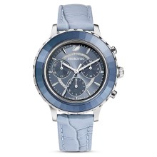 Swarovski Octea Lux Chrono Uhr in Blau mit Lederarmband - Schweizer Qualität, Ed... Swarovski Octea Lux Chrono Uhr in Blau mit Lederarmband - Schweizer Qualität, Ed...