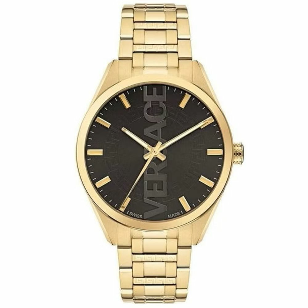 Versace Herren Armbanduhr V-VERTICAL gold, schwarz 42 mm VE3H006222 Versace Herren Armbanduhr V-VERTICAL gold, schwarz 42 mm VE3H006222