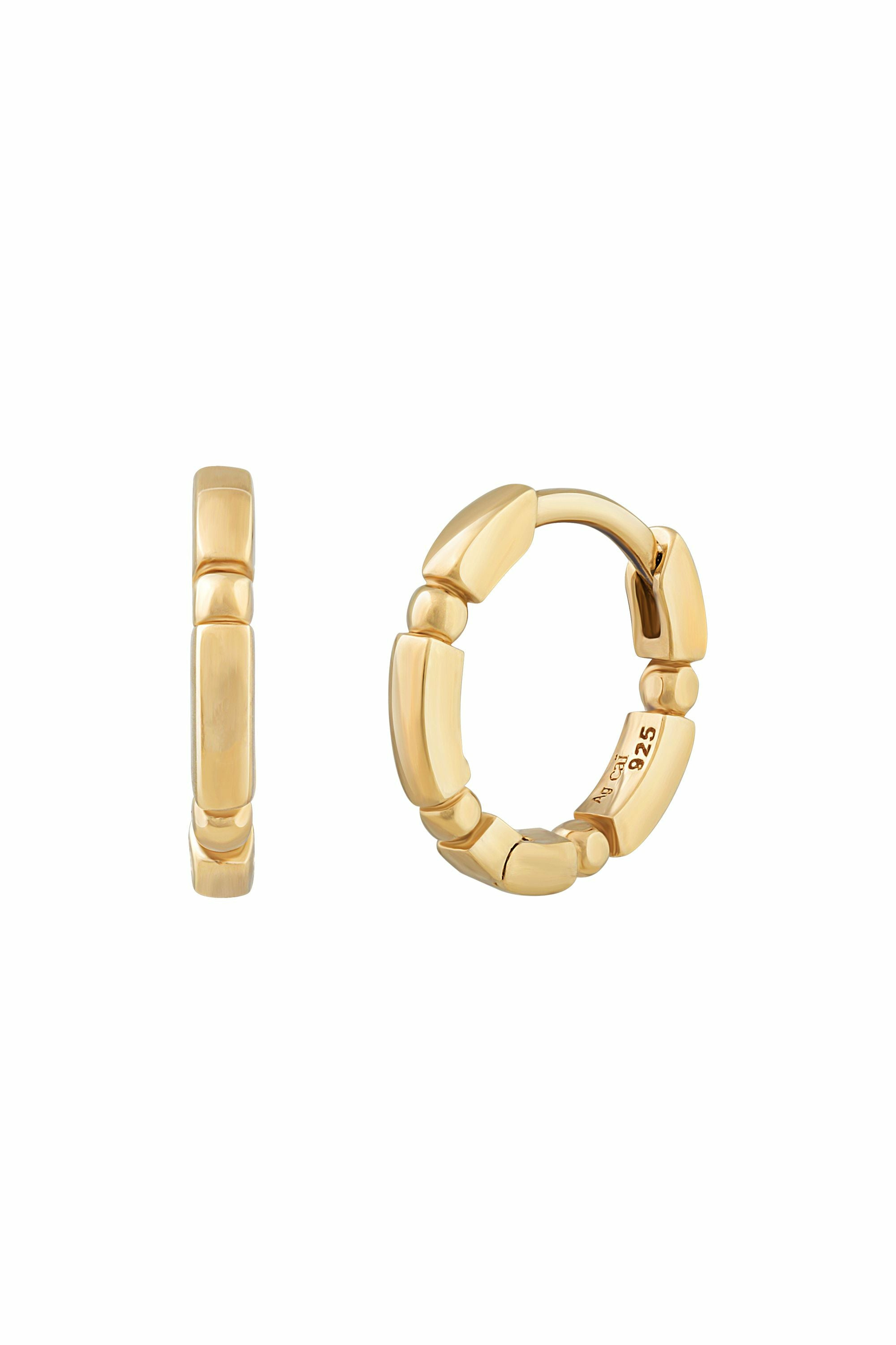 Creole 925 Sterling Silber gelb vergoldet filigran 41185105870942 – Bild 3