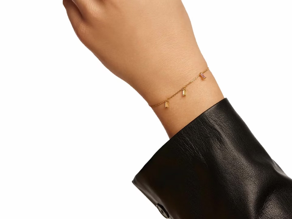 PDPAOLA Elija Armband Silber vergoldet mit Farbsteinen