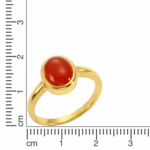 Jamelli 925 Silber vergoldet mit Carneol Ring 41675997282398 Jamelli 925 Silber vergoldet mit Carneol Ring 41675997282398