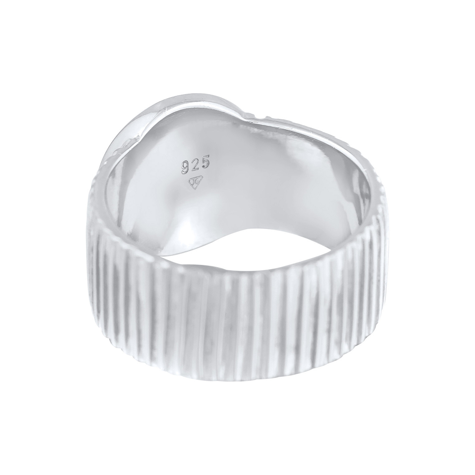 Ring Bandring Siegelring Relief Struktur 925 Silber – Bild 3