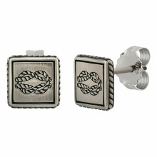 Single Ohrstecker 925/-Sterling Silber matt oxodiert Sailor Wappen Tau 411847751... Single Ohrstecker 925/-Sterling Silber matt oxodiert Sailor Wappen Tau 411847751...