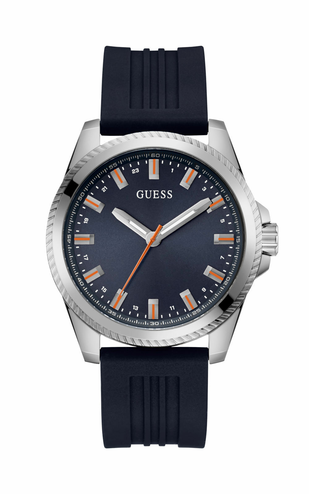 Guess Herren Armbanduhr Champ 44 mm navy, silber GW0639G1 – Bild 3