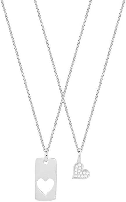 Xenox Damen Halskette Herzen Set mit Zirkonias Silber XS3445 Xenox Damen Halskette Herzen Set mit Zirkonias Silber XS3445