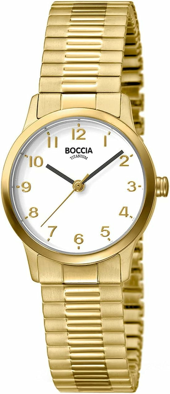 Boccia Damen Analog Quarz Uhr mit Titan Armband 3318-02 – Bild 2
