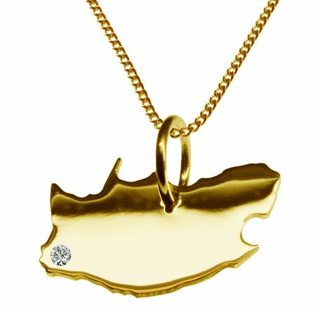 50cm Kette + Südafrika mit Brillant 585 Gold – Bild 2