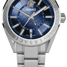 Versace Herren Armbanduhr V-CODE GMT Blau VEAFA04244 Versace Herren Armbanduhr V-CODE GMT Blau VEAFA04244