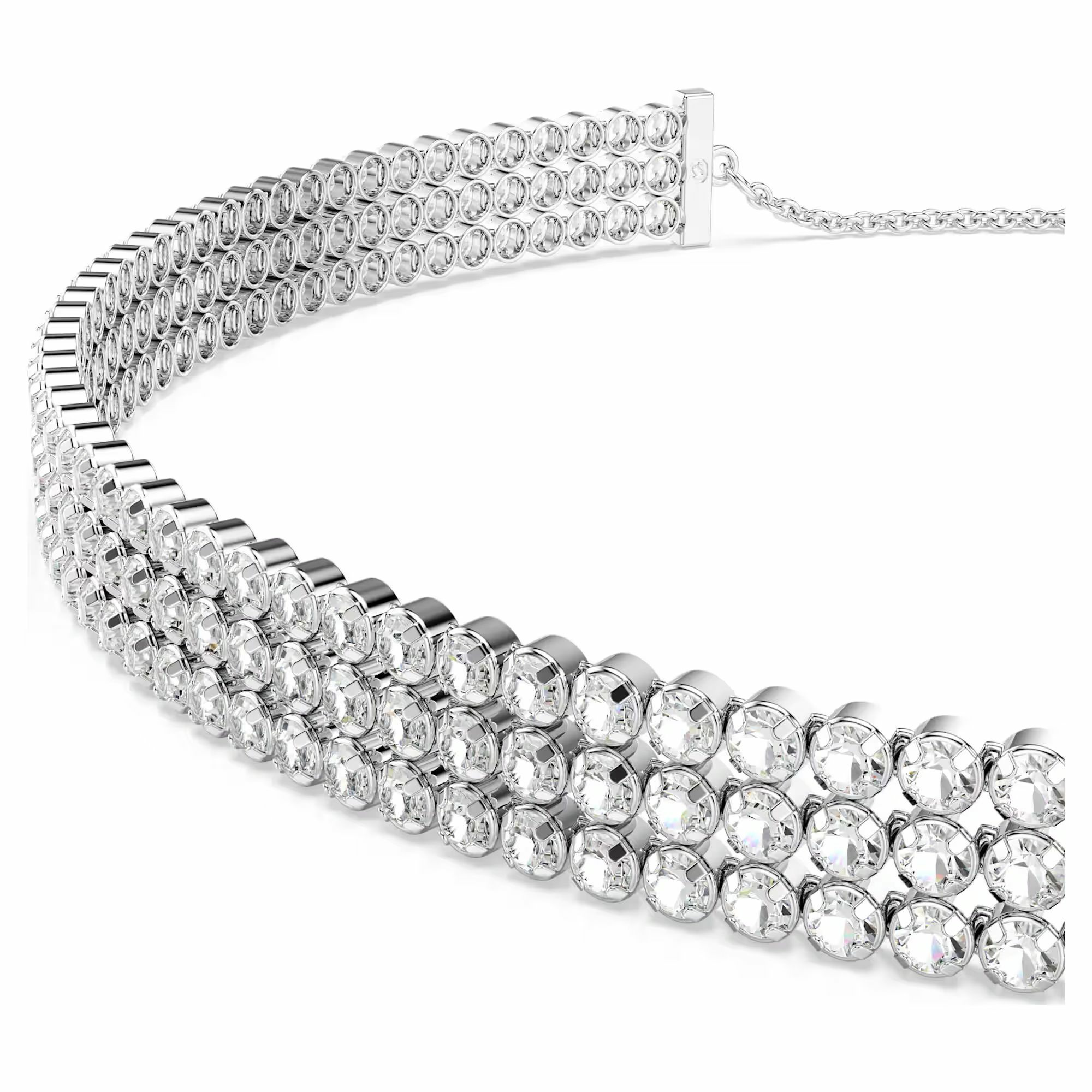 Swarovski Halskette Damen Matrix Tennis Choker Weiß rhodiniert 5685755 – Bild 3