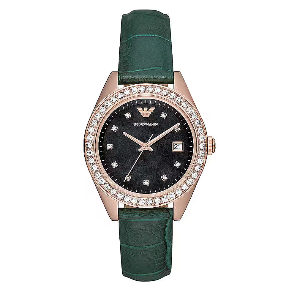 Emporio Armani Damen Armbanduhr Roségold/Schwarz AR11506 – Bild 3