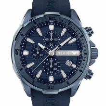 Plein Sport Herren Chronograph IMPACT PSBEA0424 Blau/Silber 46 mm Plein Sport Herren Chronograph IMPACT PSBEA0424 Blau/Silber 46 mm