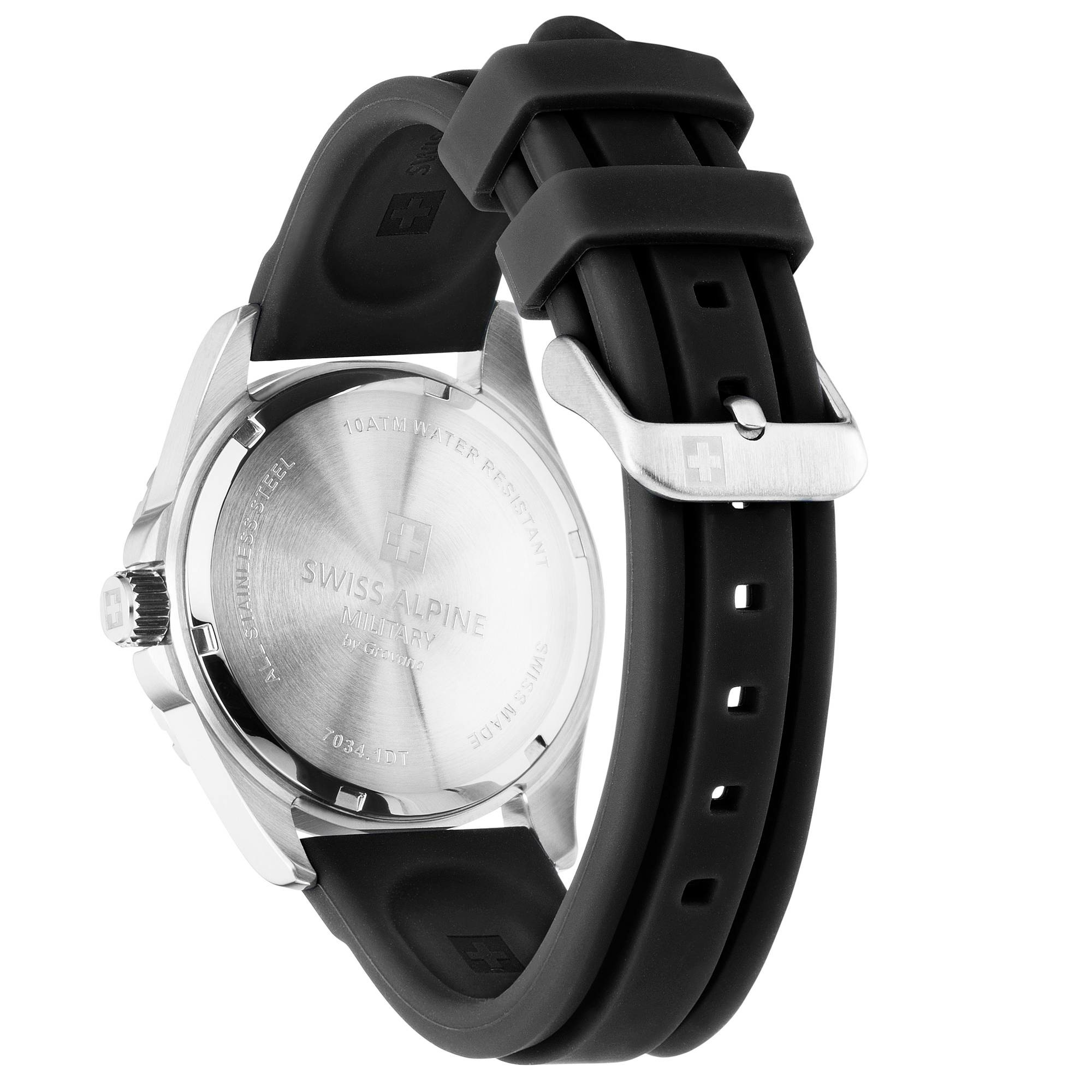 Swiss Alpine Military Herrenarmbanduhr Sierra Schwarz 7034.1837 – Bild 3