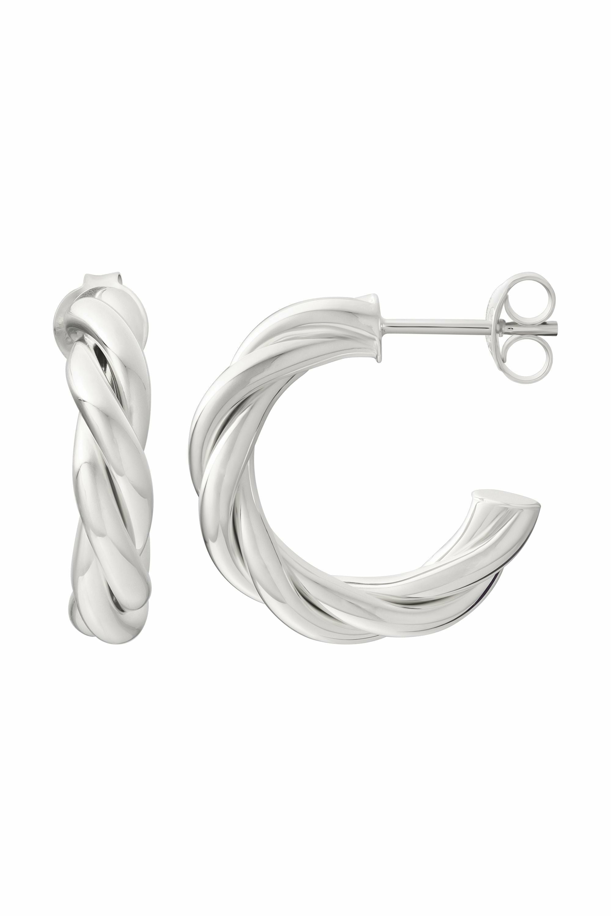 Creole 925 Sterling Silber rhodiniert twisted medium 41185161609310 Creole 925 Sterling Silber rhodiniert twisted medium 41185161609310