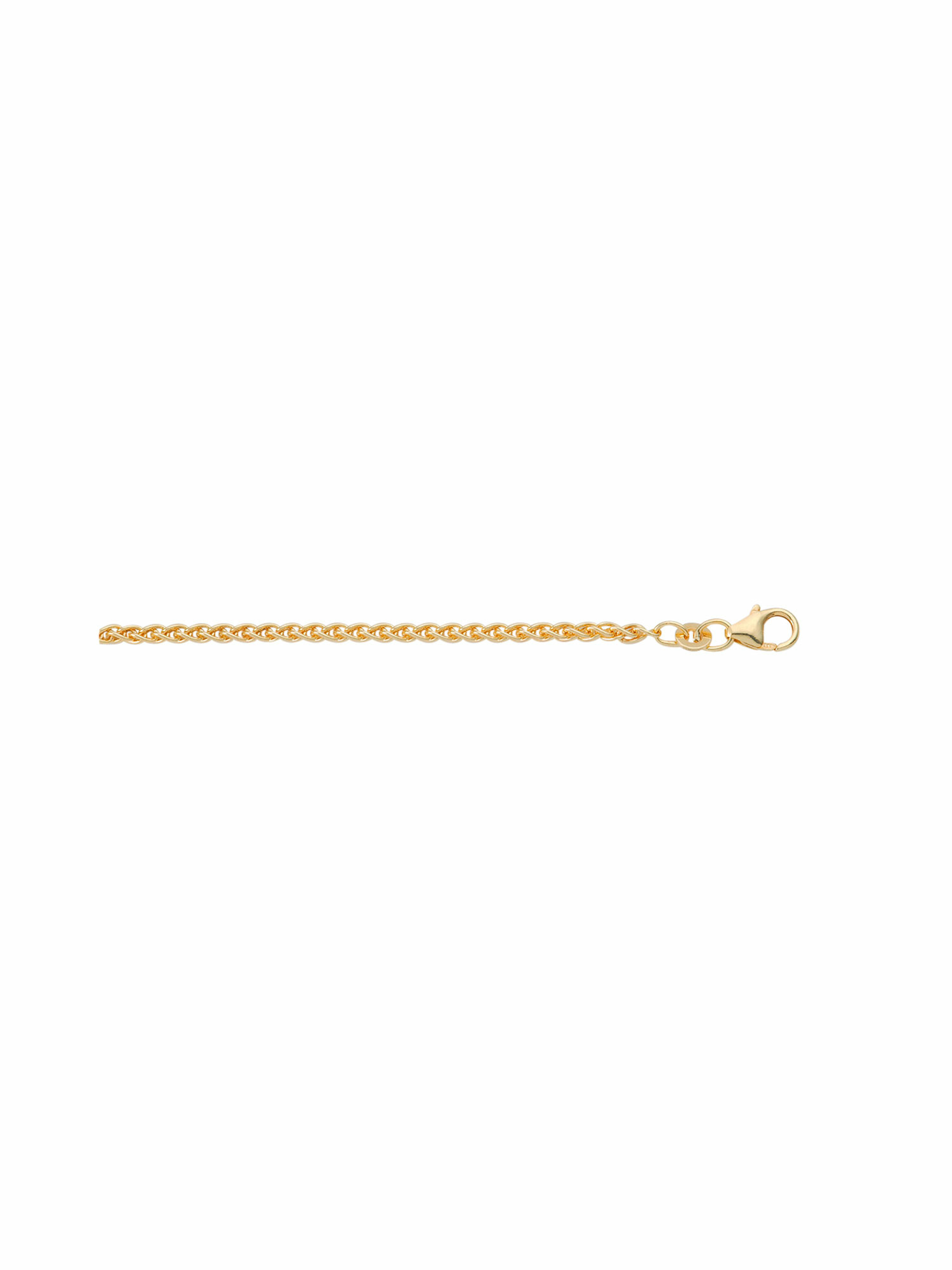 Damen Gold Schmuck 333 Gold Zopf Halskette Ø 1,7 mm – Bild 3
