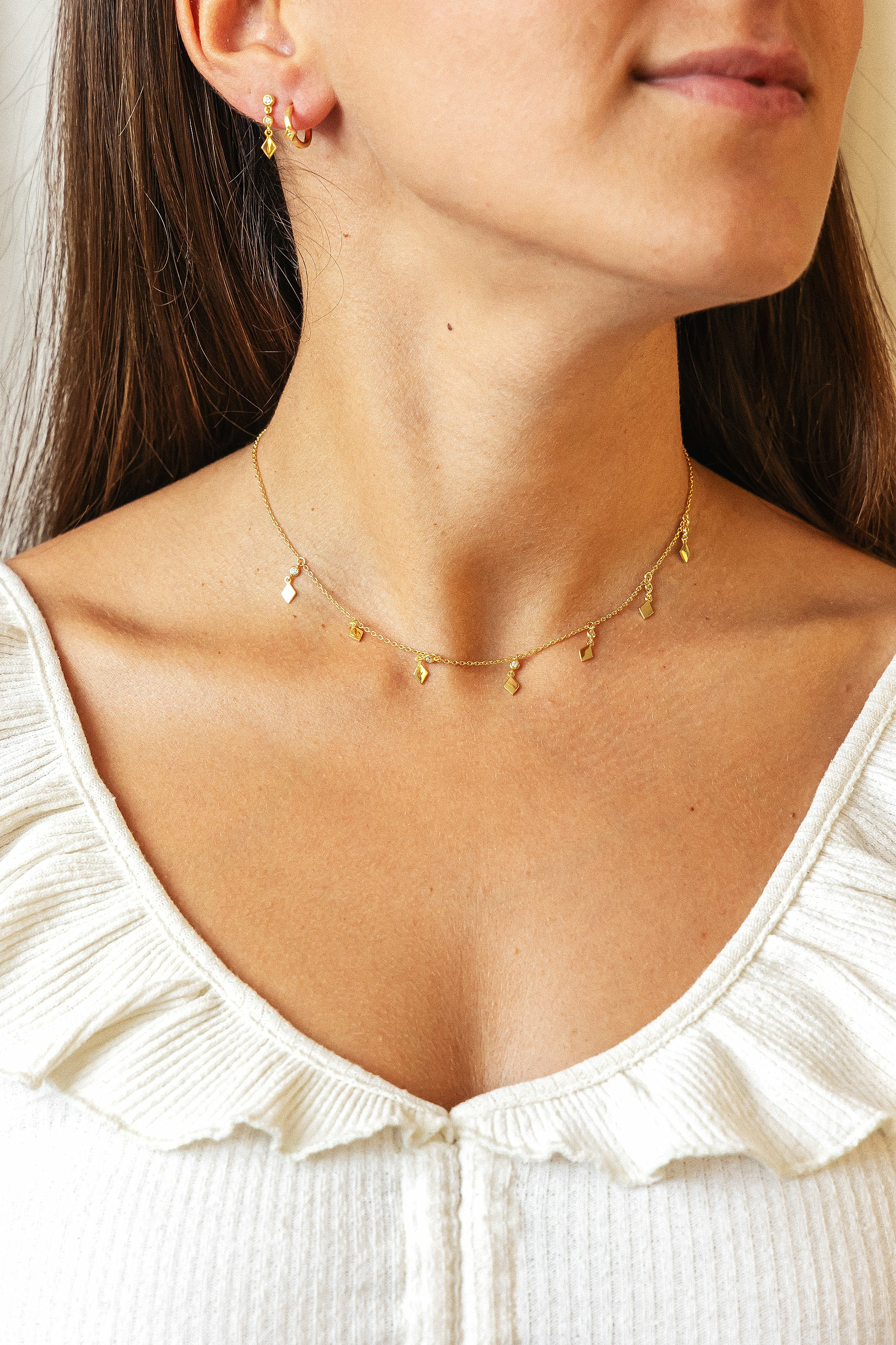 Halskette 925 Silber vergoldet mit Zirkonia 41185219641438 Halskette 925 Silber vergoldet mit Zirkonia 41185219641438