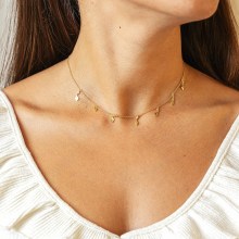 Halskette  925 Silber vergoldet mit Zirkonia 41185219641438 Halskette  925 Silber vergoldet mit Zirkonia 41185219641438