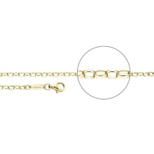 Der Kettenmacher Unisex Halskette Anker Kette 90cm Gold A1-90G Der Kettenmacher Unisex Halskette Anker Kette 90cm Gold A1-90G