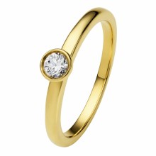 0.2 ct  Diamant Brillant Zarge Ring aus 585 Gelbgold 0.2 ct  Diamant Brillant Zarge Ring aus 585 Gelbgold