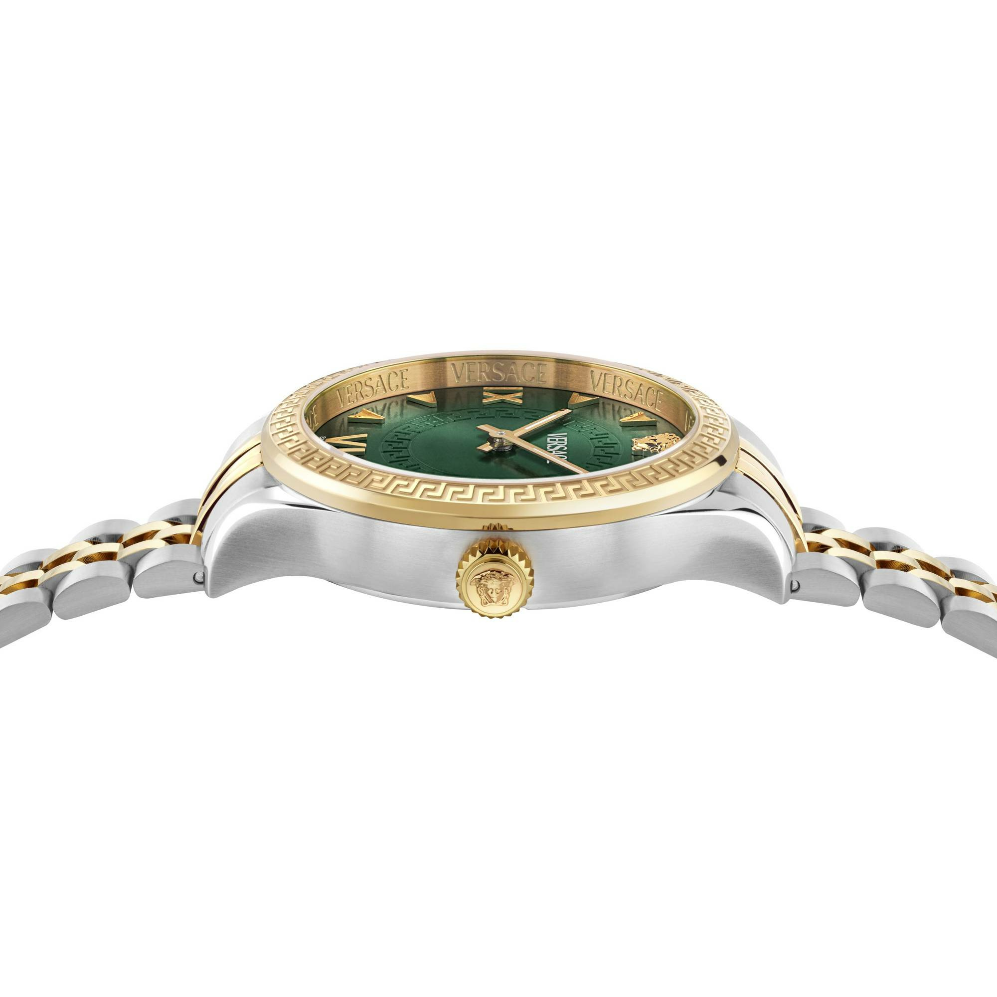 Versace Uhr Damen Hellenyium Lady Gold/Silber Grün 35 mm VE2S01125 – Bild 3