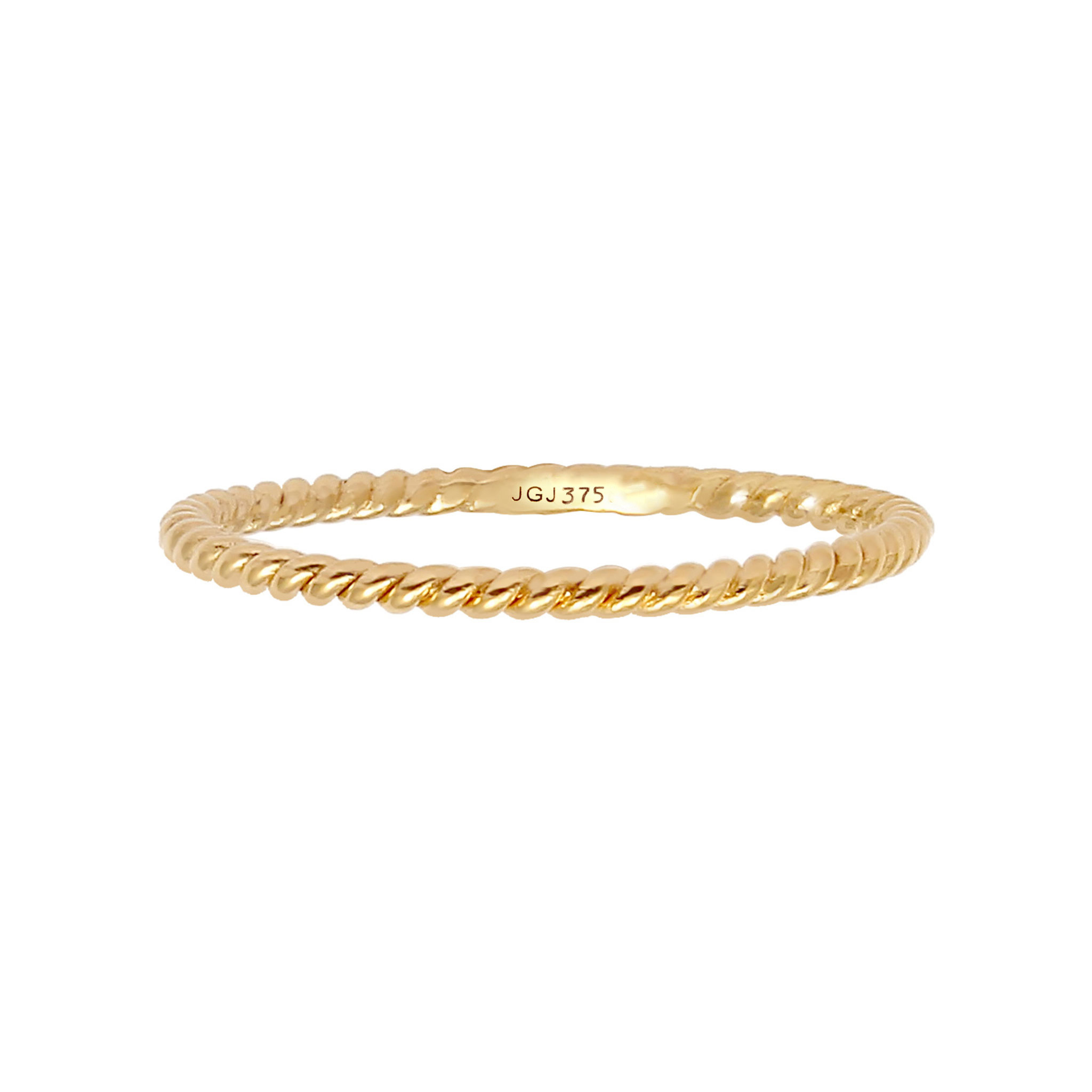 Ring Basic Twisted Gedreht Minimal Look 375 Gelbgold – Bild 2