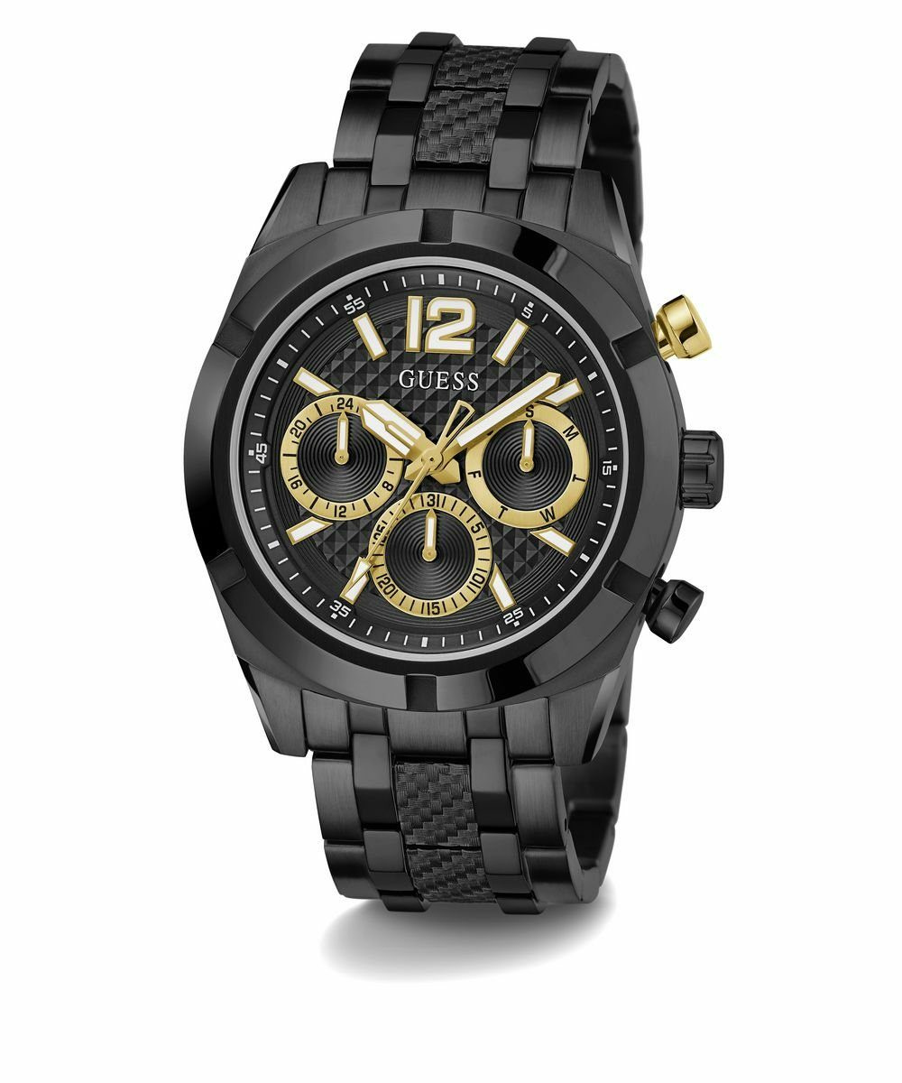 Guess Herren Multifunkion Armbanduhr RESISTANCE schwarz, gold 44 mm GW0714G4 Guess Herren Multifunkion Armbanduhr RESISTANCE schwarz, gold 44 mm GW0714G4