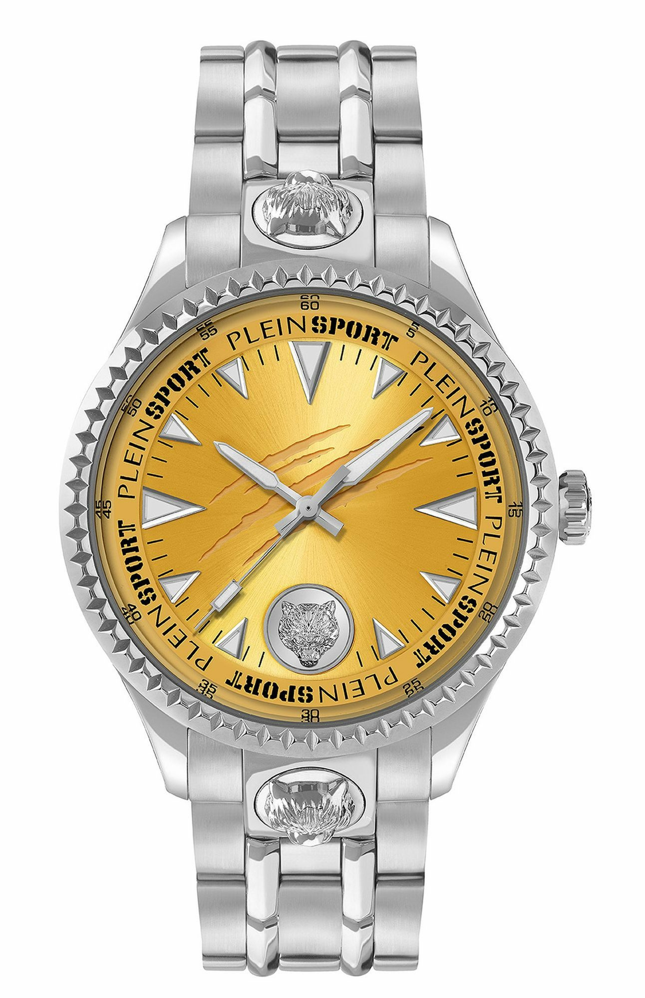 Plein Sport Herren Uhr LINEMAN PS5BA0824 Edelstahl Silber Gelb 45 mm Plein Sport Herren Uhr LINEMAN PS5BA0824 Edelstahl Silber Gelb 45 mm