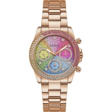 Guess Damen Armbanduhr Sol 38 mm rosegold GW0483L3 Guess Damen Armbanduhr Sol 38 mm rosegold GW0483L3