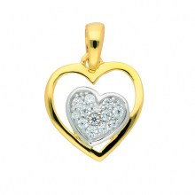 Damen 333 Gold Anhänger Herz mit Zirkonia Damen 333 Gold Anhänger Herz mit Zirkonia