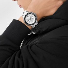 Plein Sport Titan Herren Chronograph PSAGA0225 Silber‑Weiß 46 mm Plein Sport Titan Herren Chronograph PSAGA0225 Silber‑Weiß 46 mm