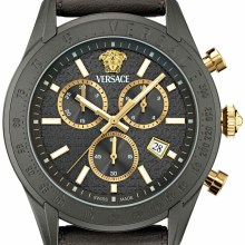 Versace Herrenuhr Chronograph Chrono Master Schwarz-Grau VE8R00124 Versace Herrenuhr Chronograph Chrono Master Schwarz-Grau VE8R00124
