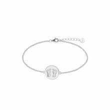 Damen-Armband Babyfüße 925 Sterling Silber rhodiniert Zirkonia 18,5cm XS3490 Damen-Armband Babyfüße 925 Sterling Silber rhodiniert Zirkonia 18,5cm XS3490