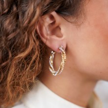 CE SW Twisted Tennis Creole M - Gold/Crystal CE SW Twisted Tennis Creole M - Gold/Crystal