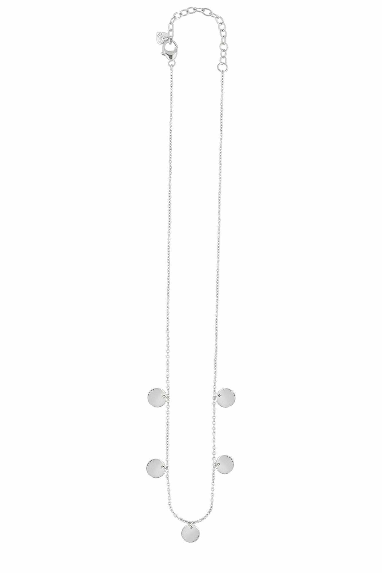 Halskette 925 Sterling Silber rhodiniert Plättchen Boho 41184555597918 Halskette 925 Sterling Silber rhodiniert Plättchen Boho 41184555597918