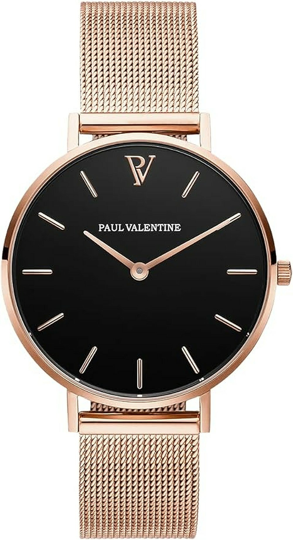 Paul Valentine Damen Armbanduhr PEARL ROSE GOLD MESH 32 MM PV32211 – Bild 2