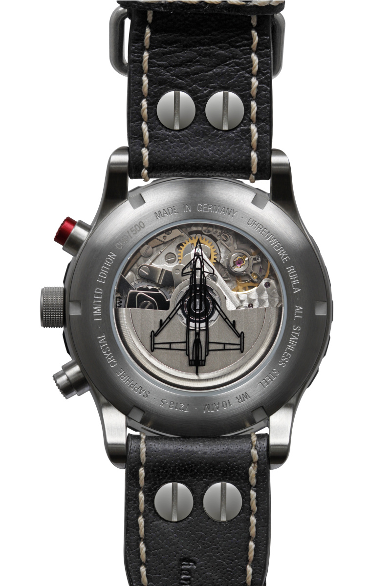 Zeppelin Herrenuhr Eurofighter Chrono inkl. Ersatzband 72185 – Bild 3